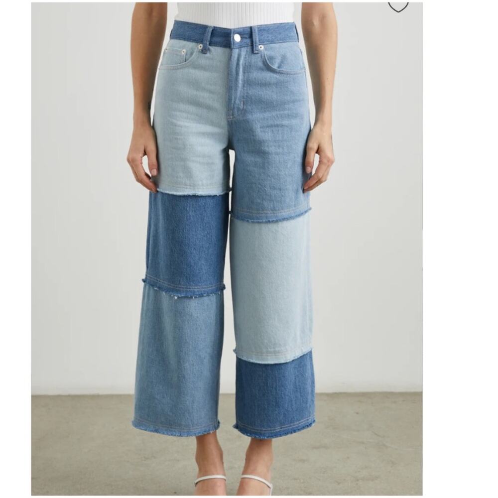 Rails The Getty Crop Patchwork Light Indigo Blue … - image 1